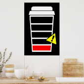 Coffee poster, Low Caffeine, ICONS, black, ポスター (キッチン)