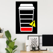Coffee poster, Low Caffeine, ICONS, black, ポスター (ホームオフィス)