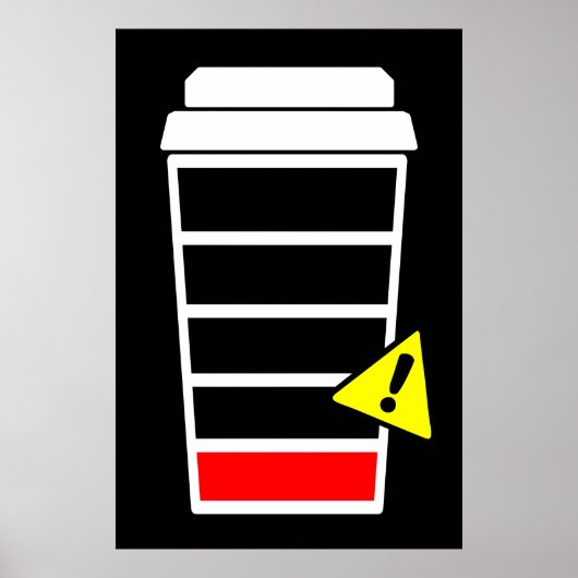 Coffee poster, Low Caffeine, ICONS, black, ポスター (正面)