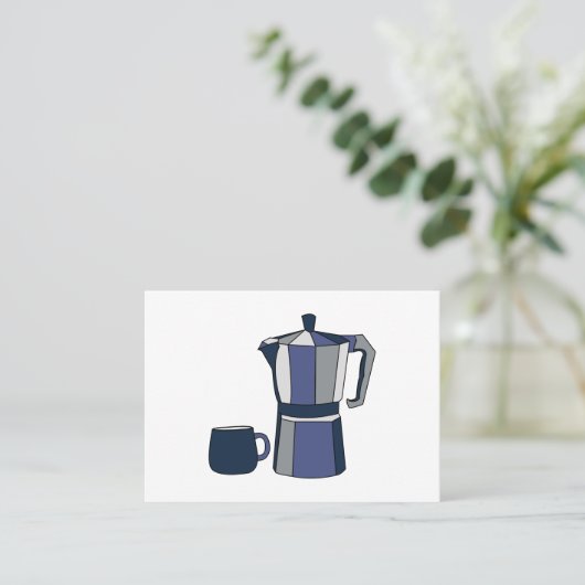 Coffee Pot Coffee Mug Cafe 名刺 (スタンド正面)