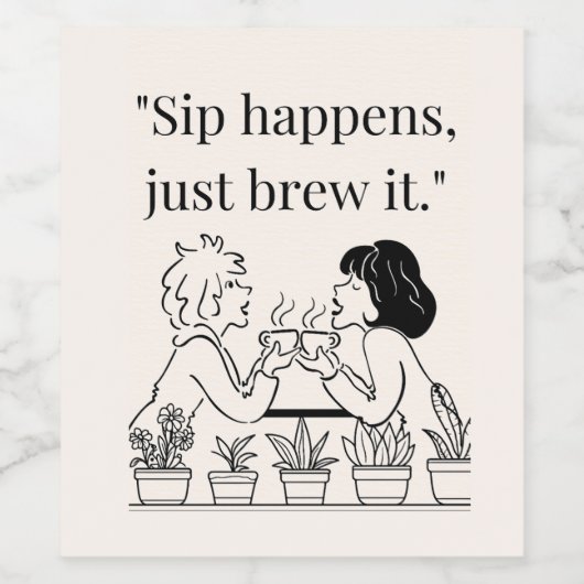 coffee quote  ワインラベル (シングルラベル)