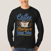 Coffee Quotes Flat Lettering Tank Top Tシャツ (正面)