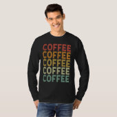 Coffee Retro Vintage  Drinking Coffee Tシャツ (正面フル)