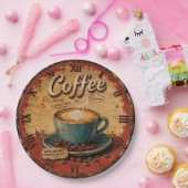 Coffee Rustic Farmhouse Bar Vintage Kitchen ペーパープレート (パーティー)