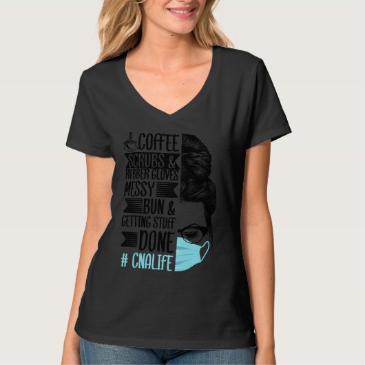 Coffee Scrubs and Rubber Gloves drinker Barista Es Tシャツ (正面)
