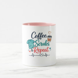 Coffee. Scrubs. Repeat. マグカップ