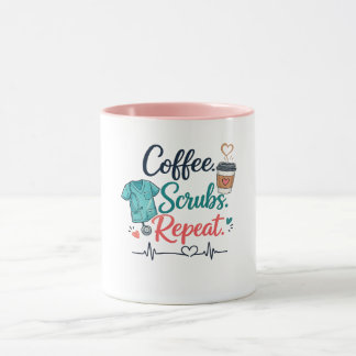 Coffee. Scrubs. Repeat. マグカップ