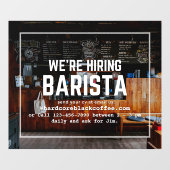 Coffee Shopカスタマイズ Baristaを採用 ウィンドウサイン (シート)