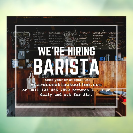 Coffee Shopカスタマイズ Baristaを採用 ウィンドウサイン (シート3)