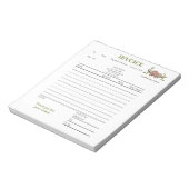 Coffee Shop Business Invoice Notepad ノートパッド (回転)