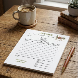Coffee Shop Business Invoice Notepad ノートパッド