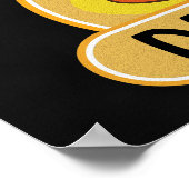 Coffee Shop Coffee Cup Custom Black Cafe Posters ポスター (角)