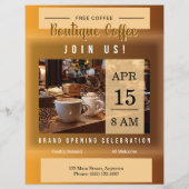 Coffee Shop Grand Opening Announcement チラシ (裏面)