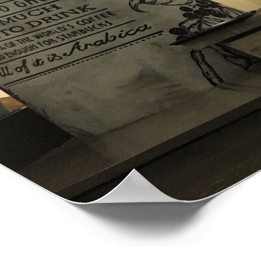 Coffee Shop Interior Counter Cafe ポスター (角)