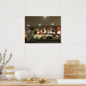 Coffee Shop Interior Counter Cafe ポスター (キッチン)