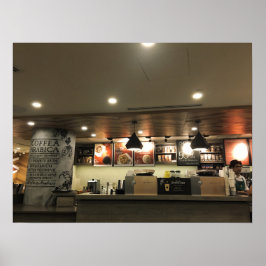 Coffee Shop Interior Counter Cafe ポスター