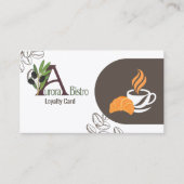 Coffee Shop Loyalty Card Professional Modern Custo 名刺 (正面)