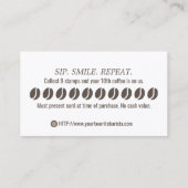Coffee Shop Loyalty Card Professional Modern Custo 名刺 (裏面)