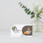 Coffee Shop Loyalty Card Professional Modern Custo 名刺 (スタンド正面)