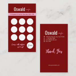 Coffee Shop Loyalty Reward Card Stamp Card ロイヤリティカード