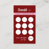 Coffee Shop Loyalty Reward Card Stamp Card ロイヤリティカード (正面)
