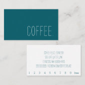 Coffee Shop Loyalty Simple Punch ロイヤリティカード (正面/裏面)