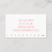 Coffee Shop Loyalty Simple Punch ロイヤリティカード (裏面)