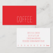 Coffee Shop Loyalty Simple Punch ロイヤリティカード (正面/裏面)