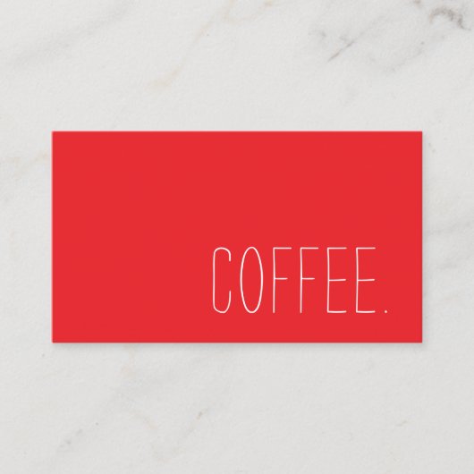 Coffee Shop Loyalty Simple Punch ロイヤリティカード (正面)