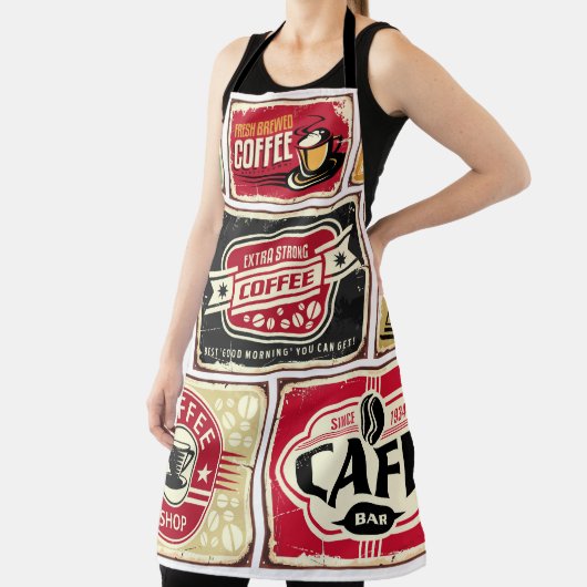 Coffee signs and labels collection. Retro and vint エプロン (インサイチュ)