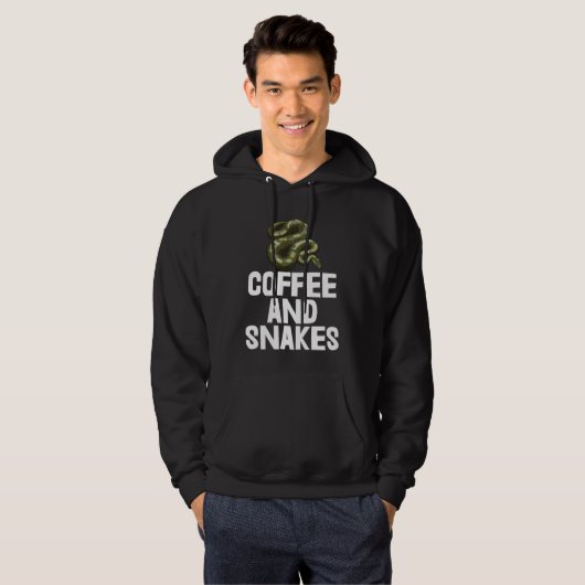 Coffee & Snakes T Python Slithering Tees Funny Sna パーカ (正面フル)