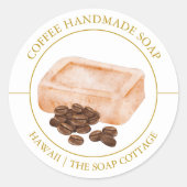 Coffee Soap label ラウンドシール (正面)