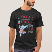 Coffee Spelled Backwards Is Eeffoc Addict Junkie D Tシャツ (正面)