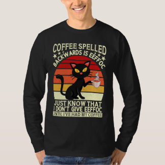 Coffee spelled backwards is eeffoc drinker Barista Tシャツ