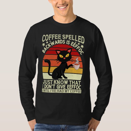 Coffee spelled backwards is eeffoc drinker Barista Tシャツ (正面)