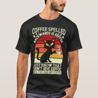 Coffee spelled backwards is eeffoc drinker Barista Tシャツ