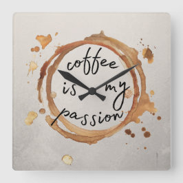 coffee stains スクエア壁時計