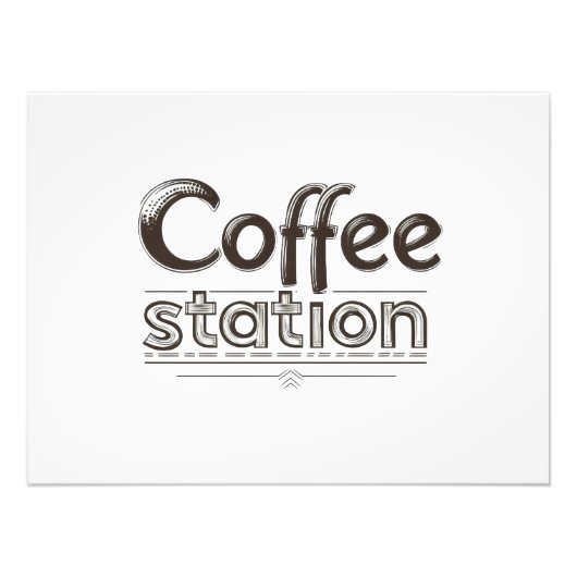 Coffee Station Text フォトプリント (正面)