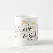 Coffee Sunshine Kind Thoughts Floral Wrap Mug コーヒーマグカップ (中央)