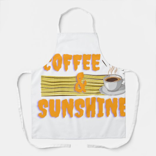 Coffee & Sunshine – Positive Morning Vibes  エプロン (正面)