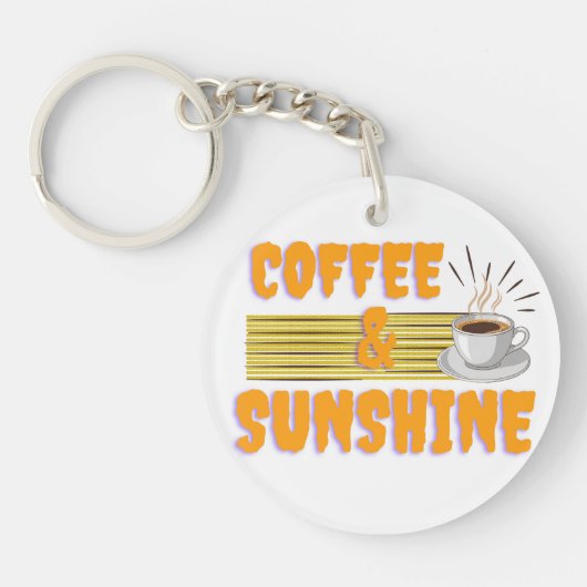 Coffee & Sunshine – Positive Morning Vibes  キーホルダー (正面)