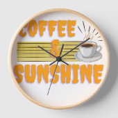 Coffee & Sunshine – Positive Morning Vibes  壁時計 (正面)