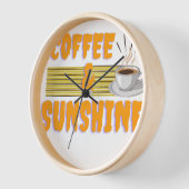 Coffee & Sunshine – Positive Morning Vibes  壁時計 (傾斜)