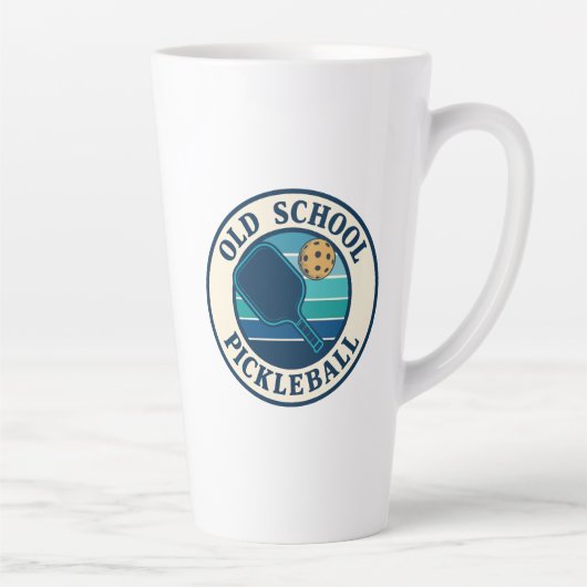 Coffee tall mug Old School Pickleball club logo  カフェラテマグ (右)