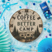 Coffee Tastes Better at Camp Rustic ペーパープレート (パーティー)