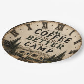 Coffee Tastes Better at Camp Rustic ペーパープレート (アングル)