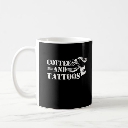 Coffee Tattoo Lover Inked Tattooist コーヒーマグカップ (左)
