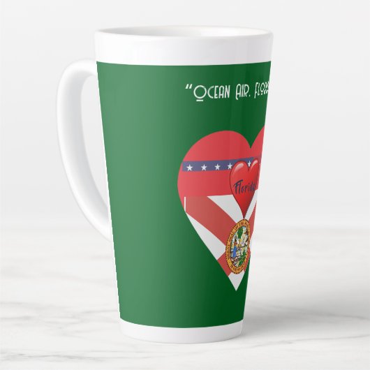  Coffee Tea Florida Fun カフェラテマグ (左アングル)