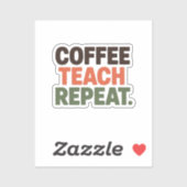 Coffee Teach Repeat シール (シート)