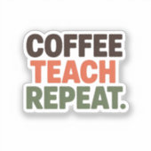 Coffee Teach Repeat シール (正面)
